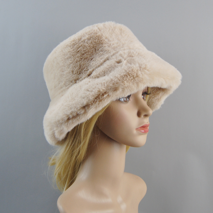New Style Fake Rabbit Fur Hats Soft Hat Cotton Lining Warm Fashion Ski Beanies