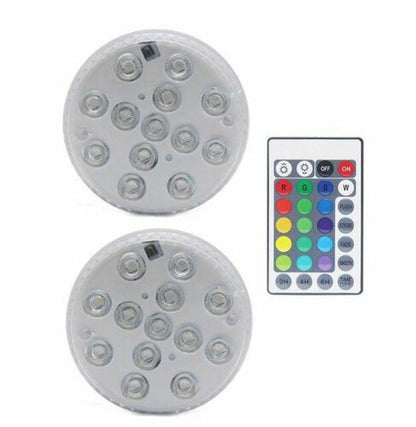 Swimming Pool Light 13 LED RGB Submersible Magnet Suction Cup Underwater Night