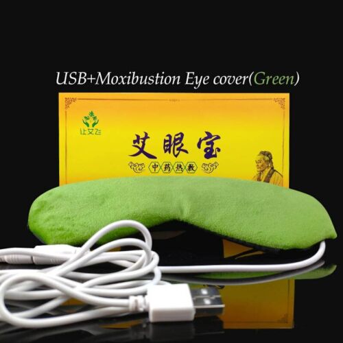 Chinese Moxibustion Eye Patch Mugwort Eye Massage Blindfold Hot Steam Moxa 艾灸艾草