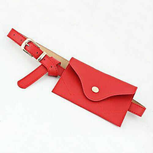 Fanny Pack Women Belt Bag PU Leather Waist Bag Fashion Pure Color Wallet Gifts