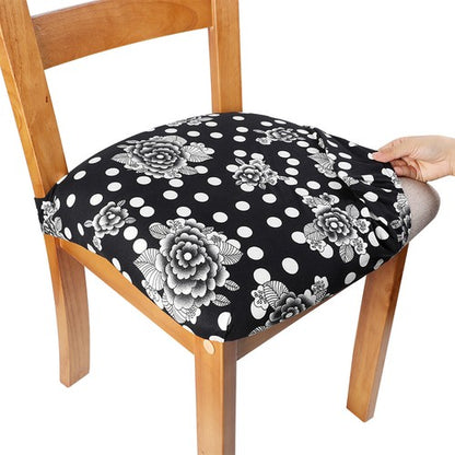 1/4/6pcs Stretch Spandex Dining Room Printed Chair Covers Slipcovers Home Decor