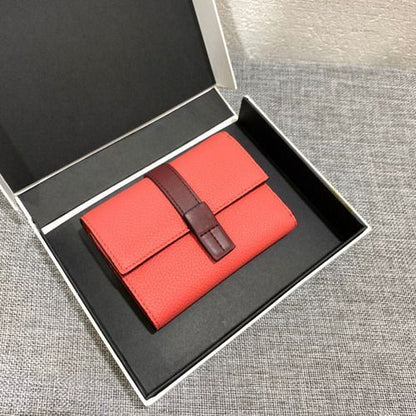 Short Wallet Contras Colors Zipper Wallet Multi-card Coin Purse 3-fold Polyester