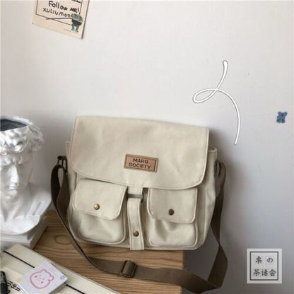 Women's Canvas Bag Department Messenger Bag Female Students Shoulder Bags 1 PC