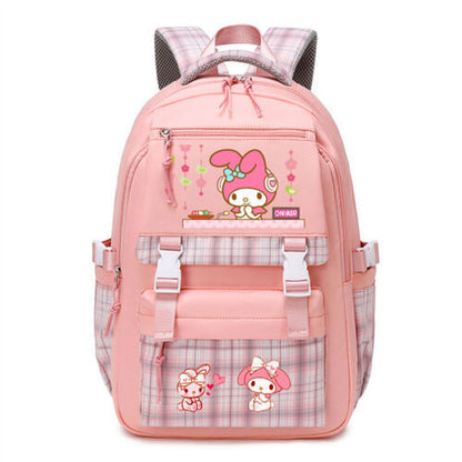 My Melody Kuromi Student Backpack Cinnamoroll Pom Pom Purin Pochacco Schoolbag#h
