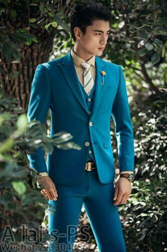 Men's Wedding Suit Business Party Tuxedo Groom Blazers Jacket Vest Pants Set New