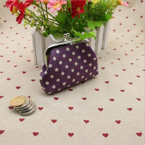 Women Mini Purse Card Coin Bag Dot Design Wallet Lady Kids Fashion Cute Hand Bag