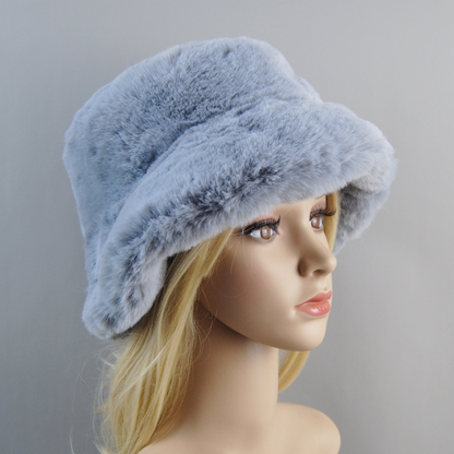 New Style Fake Rabbit Fur Hats Soft Hat Cotton Lining Warm Fashion Ski Beanies