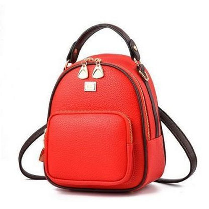 Backpack Soft Leather Traveling Small Backpacks Fashion Shoulder Bags Softback