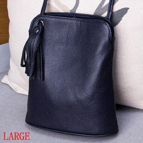 Genuine Leather Tassel Crossbody Bag Small Shoulder Purse Money Messenger Bags