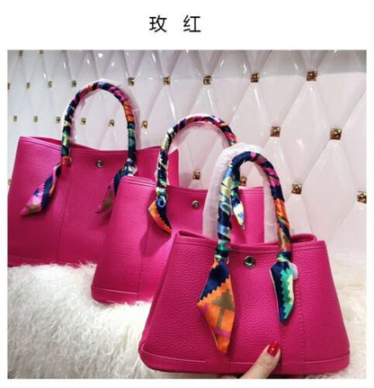 Genuine Leather Handbag Cow Leather Designer Tote Bag Shoulder Bag Shawl Strap