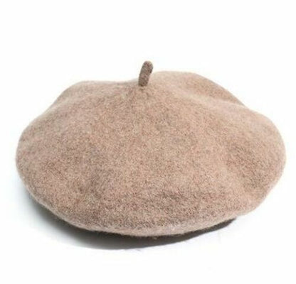 Berets Hat 100% Pure Wool French Artist Women Painter Vintage Warm Walking Cap