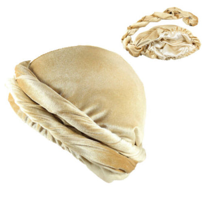 Men Halo Turban Satin Silk Lined Elastic Men Turban Head Wrap Headband Caps