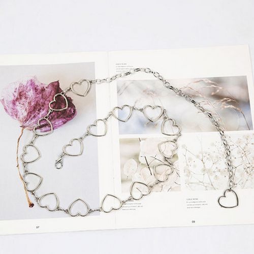 Women Belt Classic Love Heart Hollow Waist Chain Pants Trendy Hip Hop Waistbands