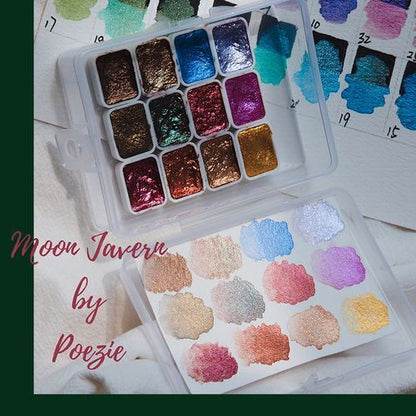 Watercolor Paints Metallic Pearlescent Solid Handmade Fine Art Painting Supplies