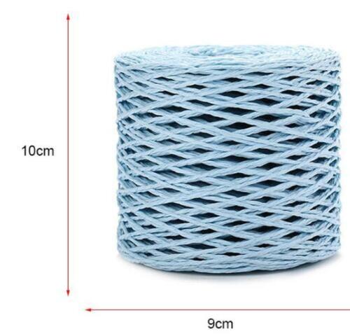 200M 2mm Raffia Paper Cord StrawRope Yarn DIY Crochet Summer Beach Hat Bag Craft