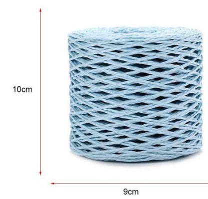 200M 2mm Raffia Paper Cord StrawRope Yarn DIY Crochet Summer Beach Hat Bag Craft