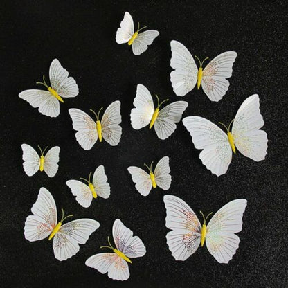 Butterfly Wall Sticker 12pcs/set Ambilight 3D Home Decoration Room Fridge Magnet