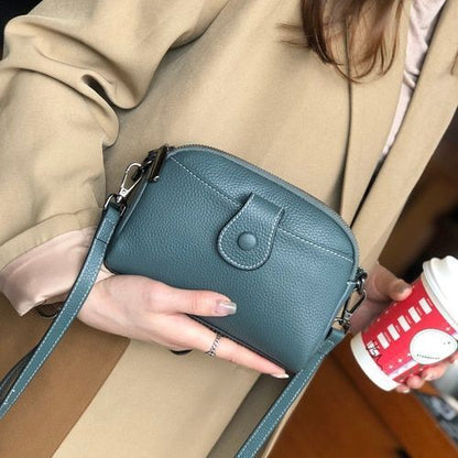 Genuine Cow Leather Shoulder Bag Small Crossbody Purse White Shoulder Bags Flap