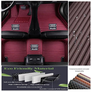 For Audi All Models Car Floor Mats Luxury Custom Waterproof Carpets Cargo Liners