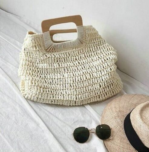 Fashion Bag Summer Beach Bag Large Handbag Handmade Straw Bag Rattan Travel Tote