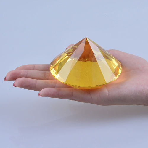 New 80mm Crystal Diamond Paperweight Solid Color Wedding Gifts 3.15" W