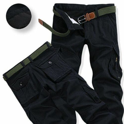 warm Cargo pants winter Outdoor Climbing Training Multi Pockets Baggy thermal M