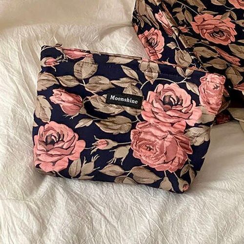Vintage Tote Bag Rose Print Luxury Handbag Large Shopping Bags 36.5*32.5*16 CM
