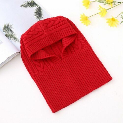 Knitted Hat Casual Warm Hood Snood Thick Neck Collar Neck Face Protect