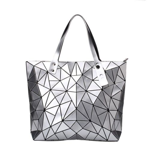 Women Bags Beach Large Tote Hologram Shoulder Bag Geometric Pouch 40*7.5*31.5 CM