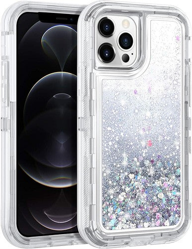 iphone 16 Pro Max 11/12/13/14/15 Plus/XS Max/XR Shockproof Case Liquid Glitter