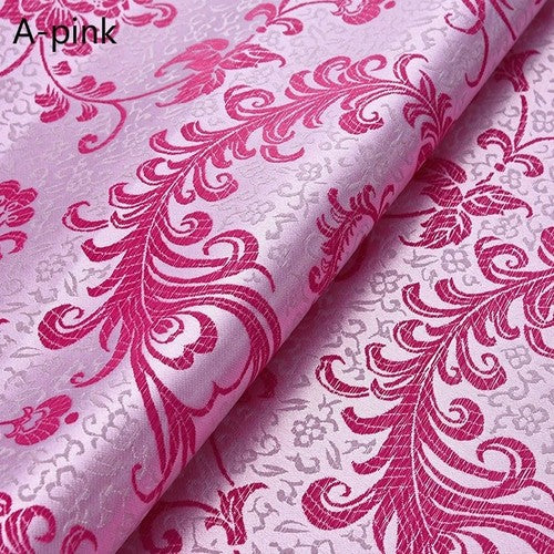 Chinese Silk Satin Floral Fabric Tang Suit Costume Cheongsam Dress By Metre Red