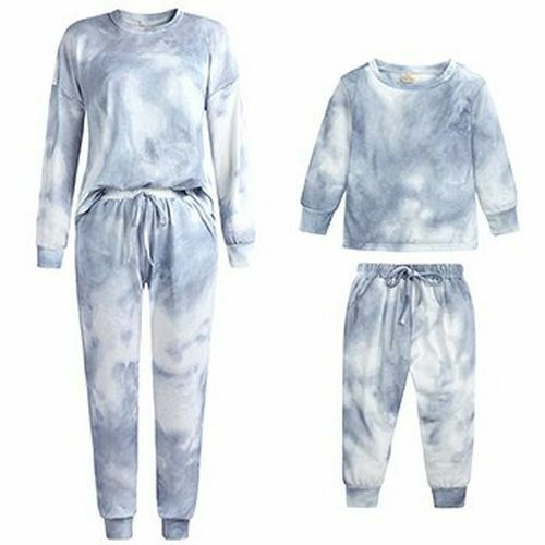 Mother Daughter Clothes Suit Adult Kids Set Matching Sport Parent-child Outfit