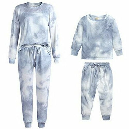 Mother Daughter Clothes Suit Adult Kids Set Matching Sport Parent-child Outfit