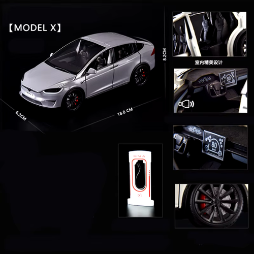 1:24 Model 3 Model Y X Alloy Car Model Diecast Metal Toy Vehicles Car Model Simu