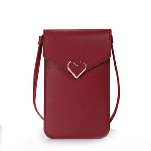 Small Crossbody Shoulder Bag Synthetic Leather Phone Holder Purse Messenger Bags
