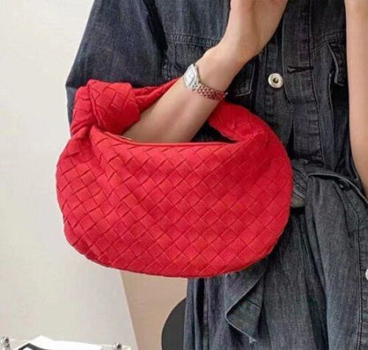 Handmade Woven Bag Synthetic Leather Shoulder Bag Handbag 26*3*16 CM Polyester