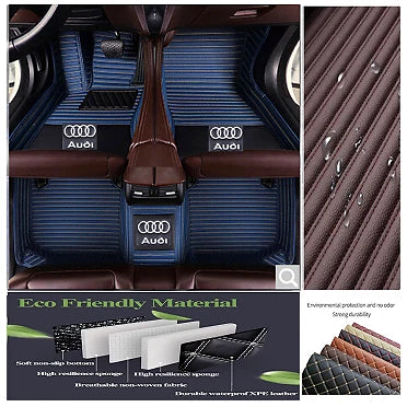For Audi All Models Car Floor Mats Luxury Custom Waterproof Carpets Cargo Liners