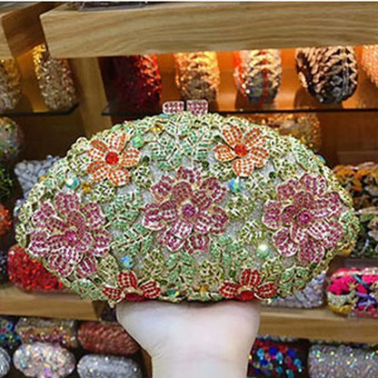 Lady New Stones Clutch Bag With Chain Quality Rhinestone Wedding Clutches Purse