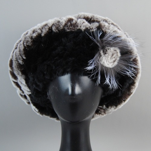 New Arrival Winter Women Fur Beret Hat Natural Fur Hats Warm Knit Rabbit Fur Cap