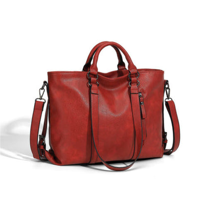 Women Soft Oiled Leather Handbag Messenger Shoulder Tote Bag Crossbody Satchel