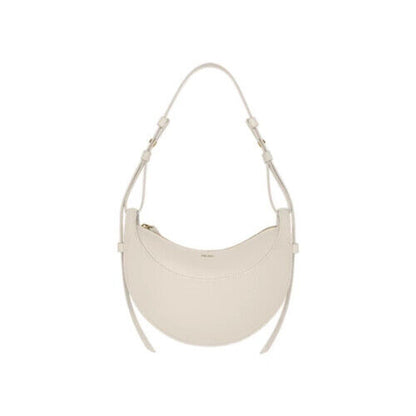 Genuine Leather Shoulder Bag Women Handbag Saddle Bag Half Bag Underarm Bag