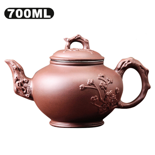 Purple Clay Teapots Chinese Kung Fu Tea Set Master Hand Carved Teapot with Tea