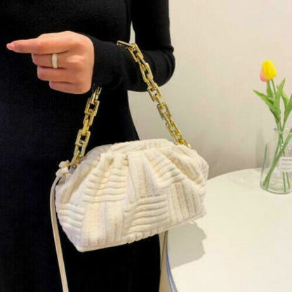women towel embossed clutch bag handbag clutch bag capacity striped bag