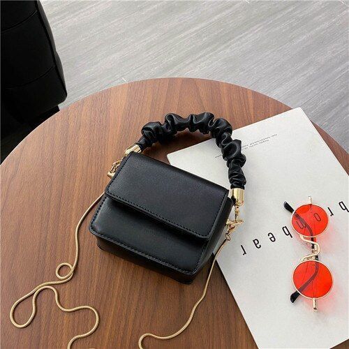 11*12*6 CM Leather Shoulder Bags Chain Luxury Handbag Travel Bags Purses Sac 1PC