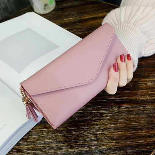 Long Wallet Purses Tassel Coin Purse Card Holder Money Bag Synthetic Leather 1PC