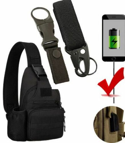 Shoulder Bag Bottle Pouch Chest Outdoor Travel Hunting Climbing Hiking Backpack