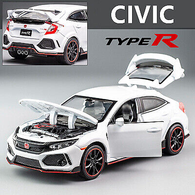 1:32 HONDA CIVIC TYPE-R Diecast Model Car Toy Vehicle Sounds Light Red Blue Gift