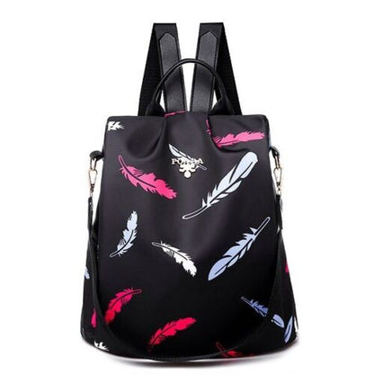 Embroidery Waterproof Oxford Backpack Anti-theft School Bag High Quality Large