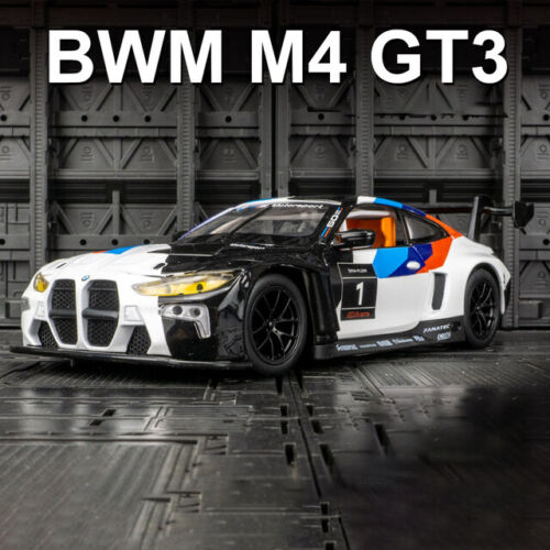 1:24 BMW M4 GT3 Diecast Model Car Track Racing Toy Vehicle Sound Light Kids Gift