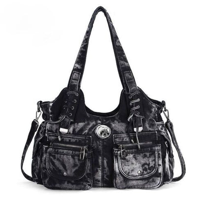 Large Handbag Denim Bag Women Shoulder Jeans Tote Purse Pockets Hobo Pouch 1 PC